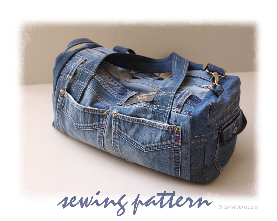 Sewing Denim Bag PATTERN DIY Denim Bag Bag Tutorial Make - Etsy