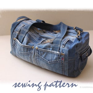 Sewing Denim Bag PATTERN, DIY Denim Bag, Bag Tutorial, Make Your Own ...