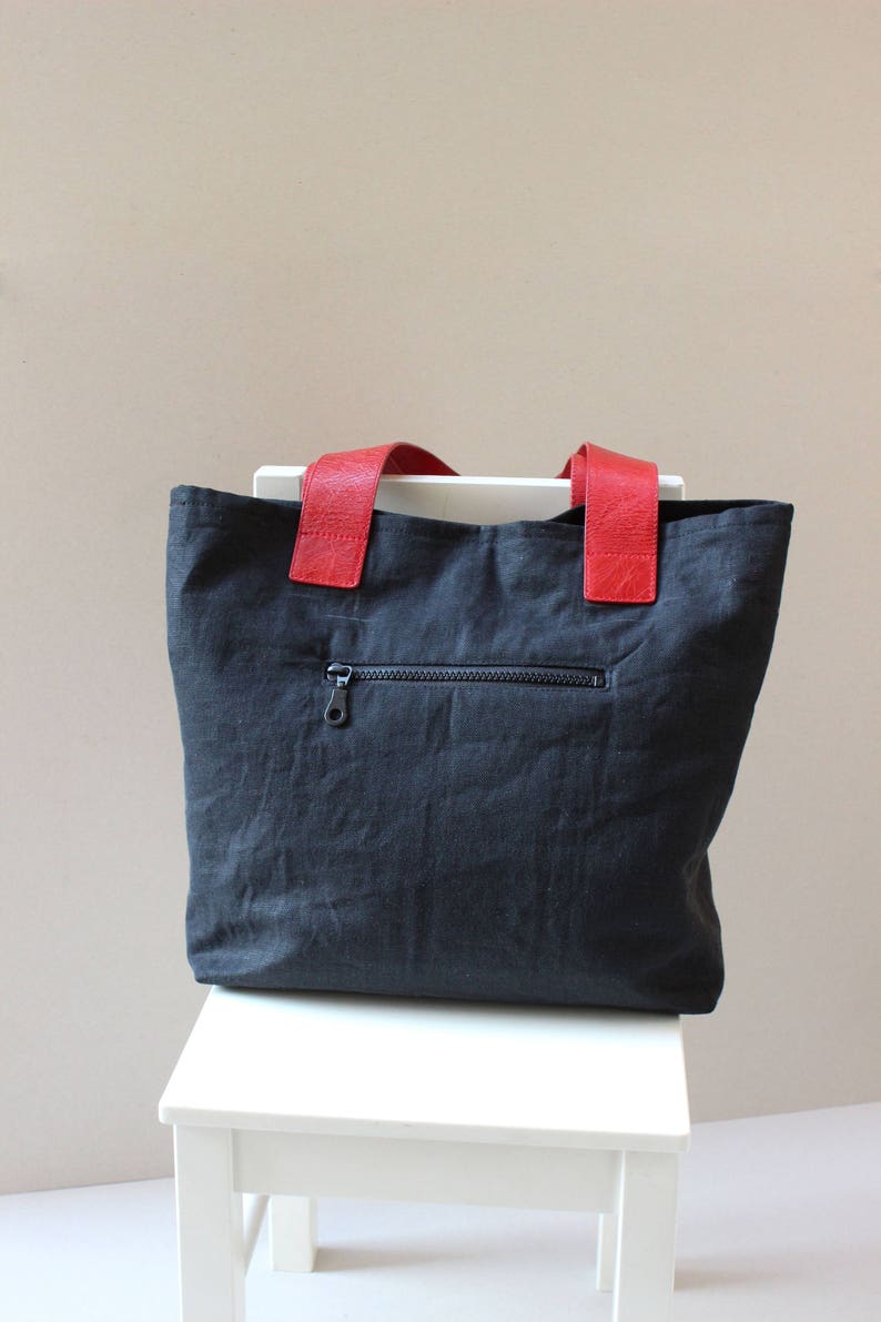Linen Bag Code: Gecko-01 Leather Bag vegan Bag Gecko bags Shoulder bag Medium Hobo Bag Gift Idea Red bag Casual bag Dragon bag