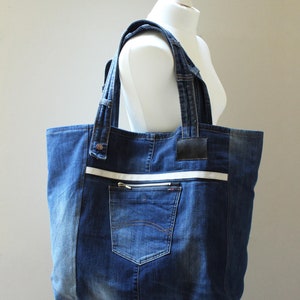 XXL Denim Bag Weekender Bag Festival Bag Beach Bag Recycle - Etsy