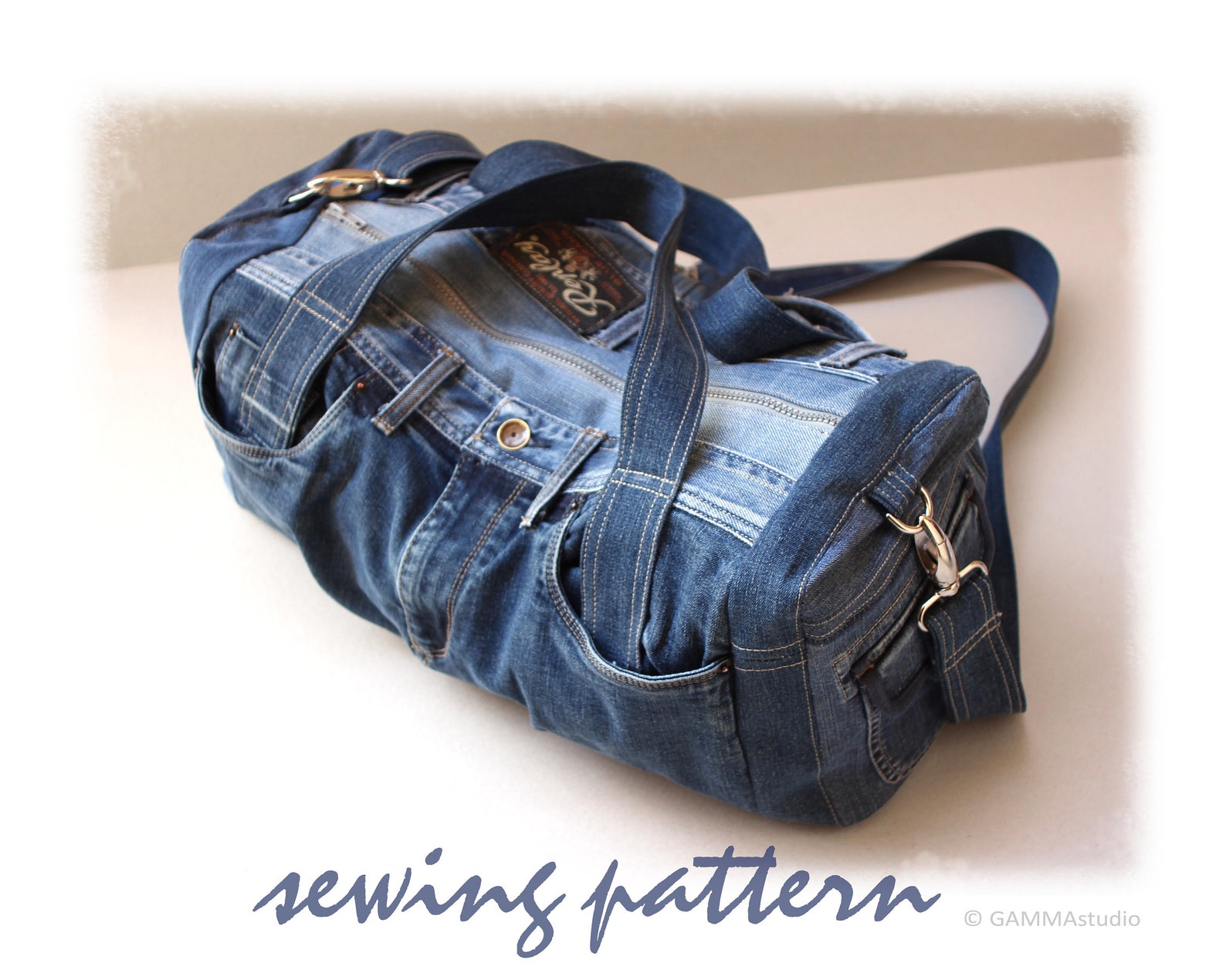 Sewing Denim Bag PATTERN DIY Denim Bag Bag Tutorial Make - Etsy