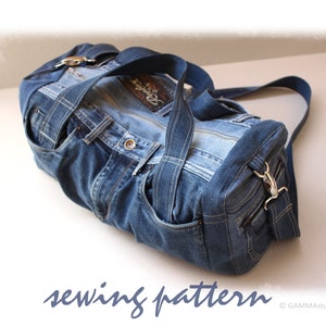 Sewing Denim Bag PATTERN, DIY Denim Bag, Bag Tutorial, Make Your Own ...