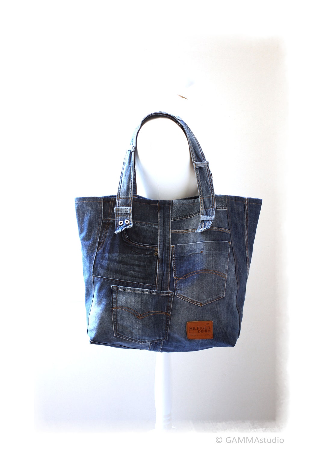 XXL Denim Bag Weekender Bag Festival Bag Beach Bag Recycle - Etsy