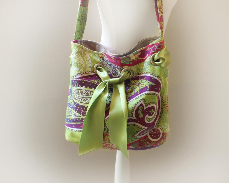 Beach Colorful HOBO Bag Large Handmade Canvas Summer Bag - Etsy