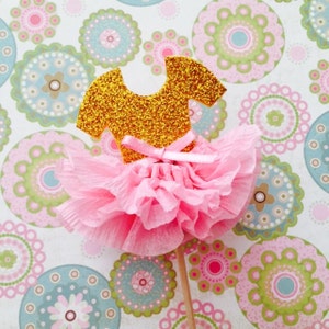 Tutu Cupcake Toppers, Pink and Gold, Princess Party, Ballerina Party - Etsy