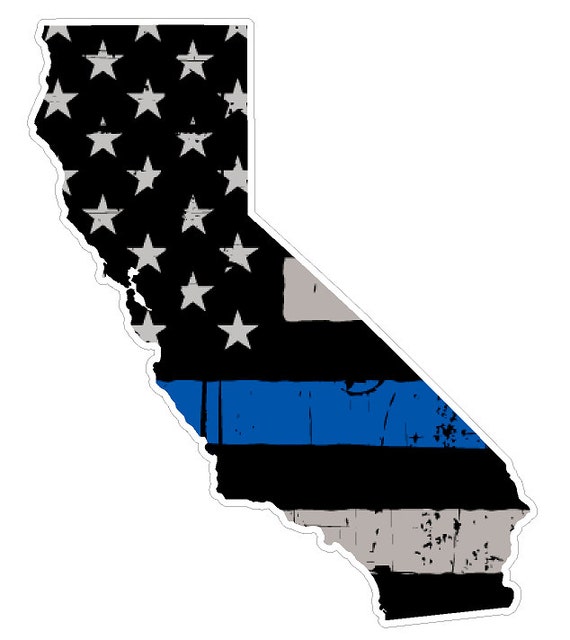 State of Georgia window vinyl sticker Thin Blue Line Decal Various Size