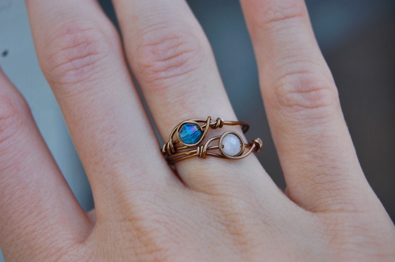 Bohemian Wire Wrapped Stack Rings, Stack Rings, Wire Rings, Bohemian ...