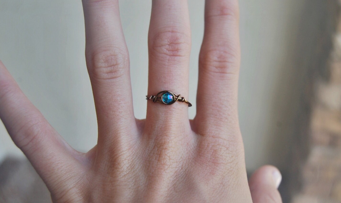 Bohemian Wire Wrapped Stack Rings, Stack Rings, Wire Rings, Bohemian ...