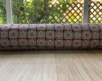 38" Cedar Filled Door Draft Stopper, Draftstopper, Draught Excluder Breeze Blocker, Window Draft Guard, Christmas Snowflakes