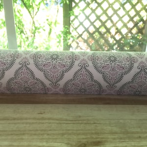 32" Door Window Draft Stopper Cedar Filled Insect Repellent, Breeze Blocker, Draftstopper, Door Snake, Gray Lavender Pattern