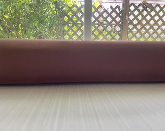 32" Door Window Draft Stopper, Cedar Filled, Brown, Window Draftstopper Breeze Blocker, Draft Guard, Door Snake, Noise Sound Barrier