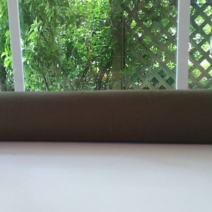 32" Door Window Draft Stopper, Cedar Filled, Brown, Window Draftstopper Breeze Blocker, Draft Guard, Door Snake, Noise Sound Barrier