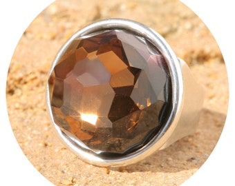 Artjany Ring Smoked Topaz Silver