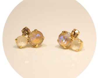 artjany golden studs Swarovski crystals cappuccino delite mix