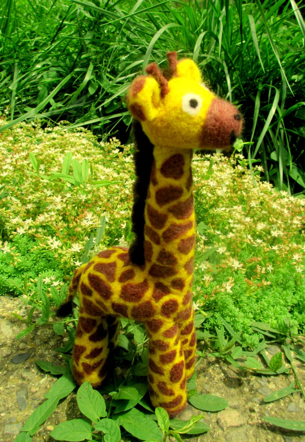 Needle Felted Woolen Animal Giraffe Needle Felted Giraffe Etsy