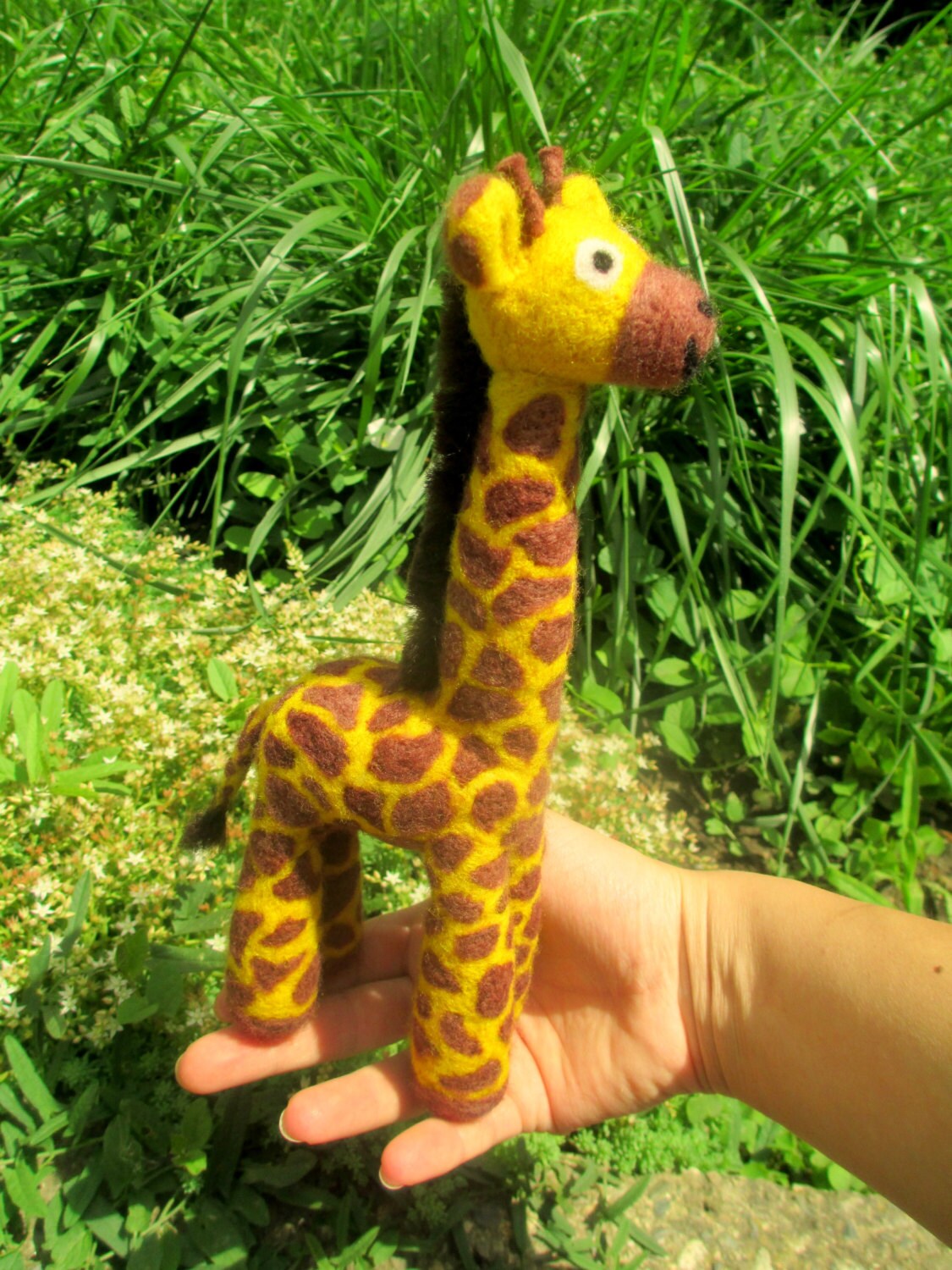 Needle Felted Woolen Animal Giraffe Needle Felted Giraffe Etsy