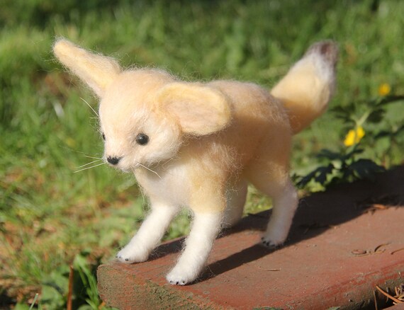Tchad Le Bebe Renard Fennec Lanimal Senti Daiguille Laine Etsy
