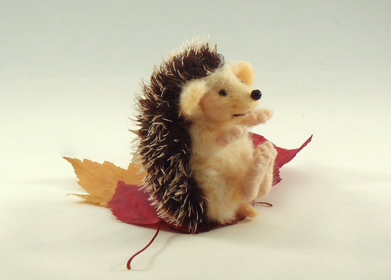 Spike the baby hedgehog. Needle felted animal. Wool felted Etsy