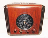 Zenith Radio 5-S-126 quot Cube quot (1936) am shortwave antique radio with a mini-jack installed and BLUETOOTH AVAILABLE