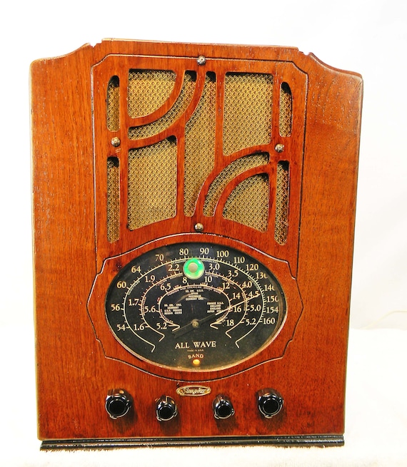 Simplex Radio Model G Tombstone 1937 Antique Radio With Etsy