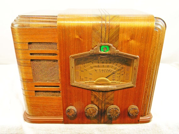 Dramatic Silvertone 4763 1936 Am Shortwave Antique Radio Etsy