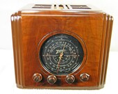 Ornate Zenith Radio 7-D-216 Cube (1938) am shortwave antique radio with mini-jack installed and BLUETOOTH AVAILABLE