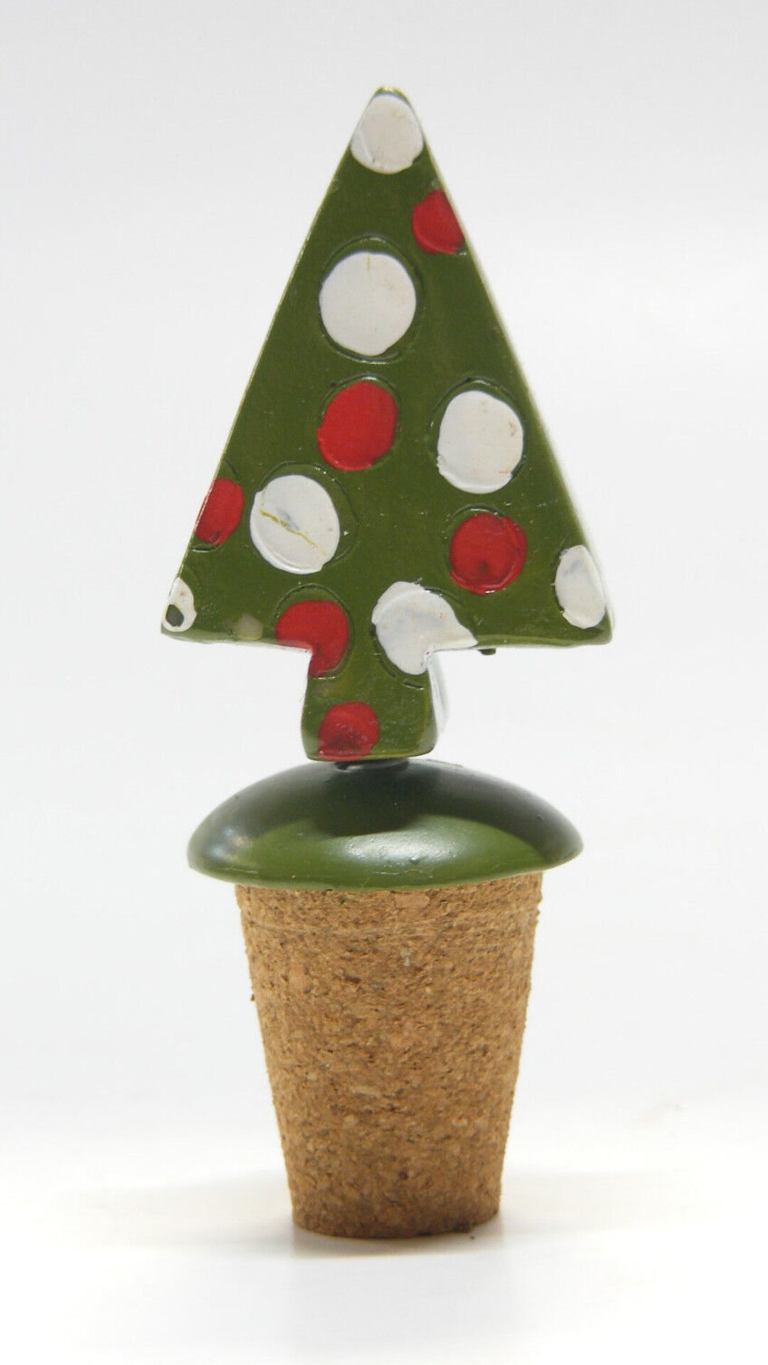 Christmas Tree W/ Spring Wine Bottle Stopper Christmas Accessory Etsy