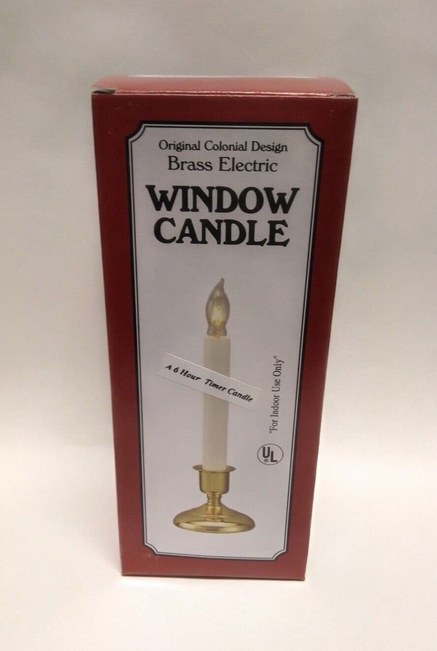 Cape Cod Electric Timer Window Candle W/brass Finish Christmas Etsy