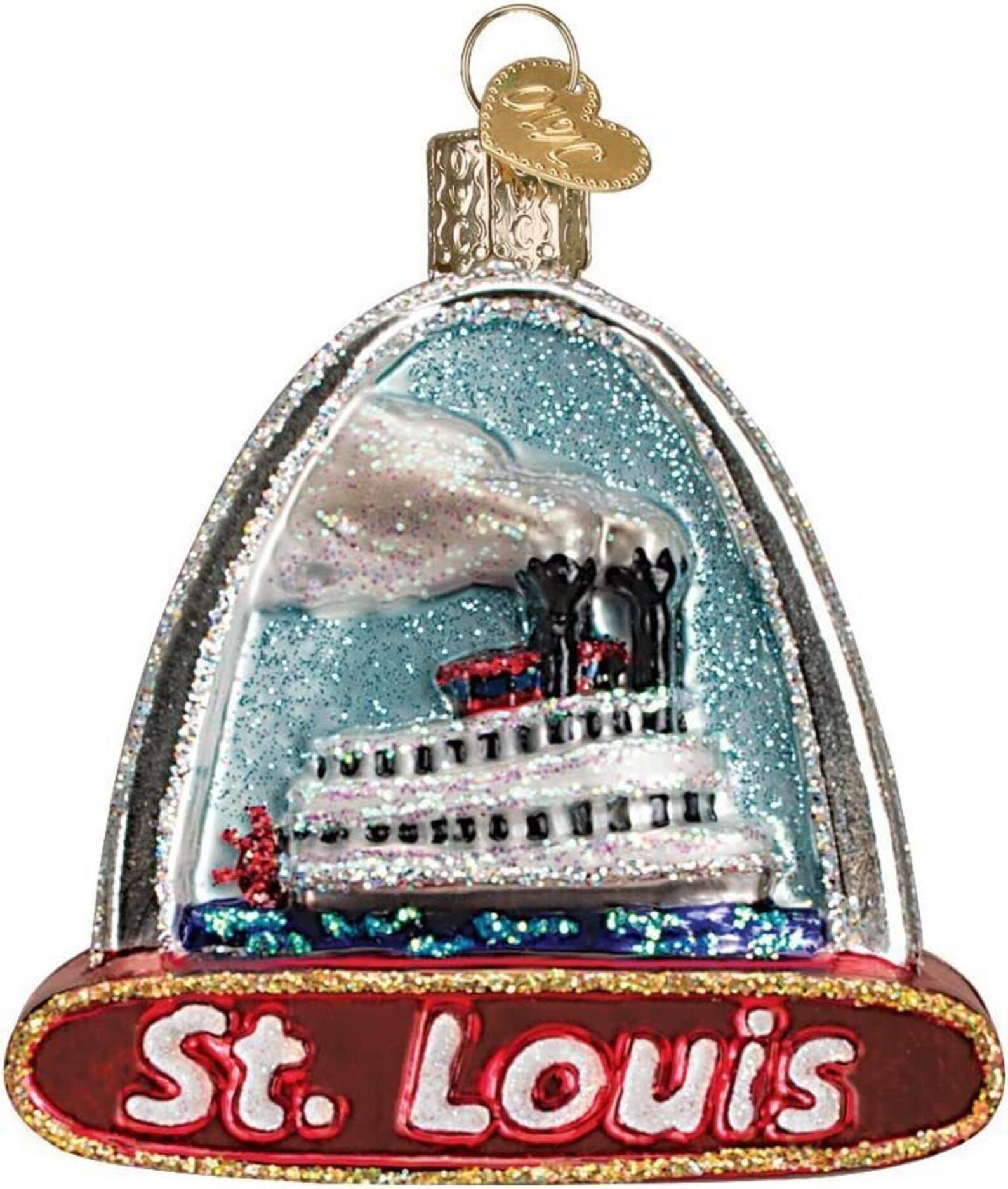 Old World Christmas St. Louis Arch Famous Landmark Glass Xmas Etsy