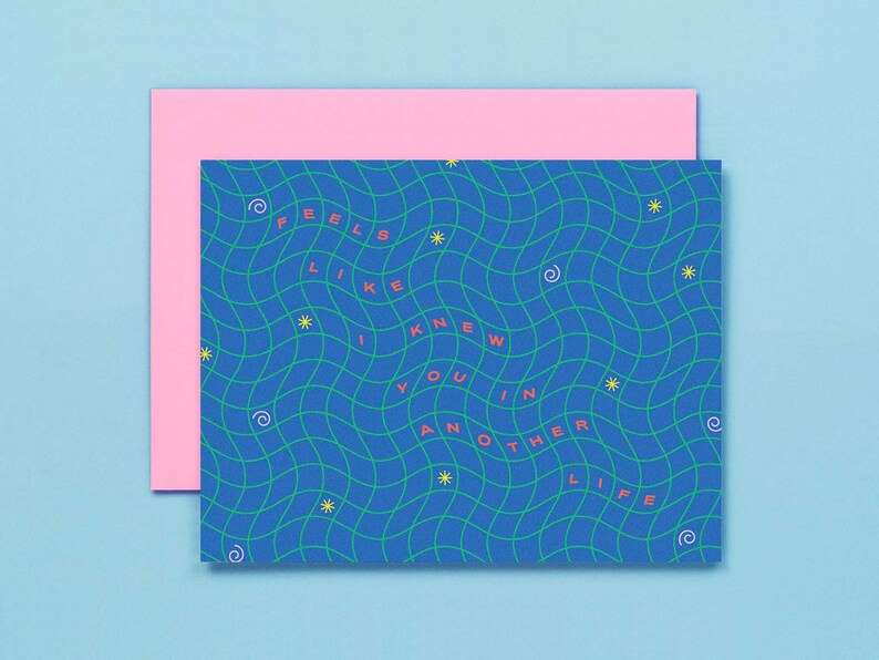 Carte d'amour ou d'amitié avec grille ondulée Another Life • par @mydarlin_bk image 3