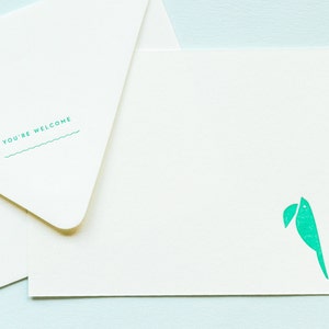 You're Welcome Notevelope - Bedankkaarten - Sarcastische kaarten - Letterpress Cards - Heart Card Toucan - Bedrukte enveloppen