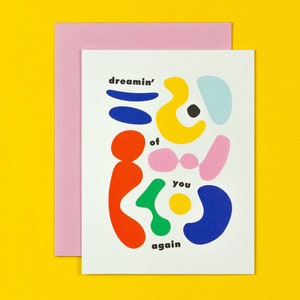 Dreamin' of You Love Card, Anniversary Card, or Valentine's Day Card • by @mydarlin_bk