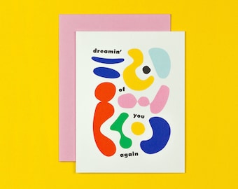 Dreamin' of You Love Card, Anniversary Card, or Valentine's Day Card • by @mydarlin_bk