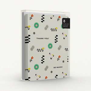 Carte de remerciements • Formes abstraites et motif floral Cartes de remerciement ou jeu de cartes de remerciement • par @mydarlin_bk image 3
