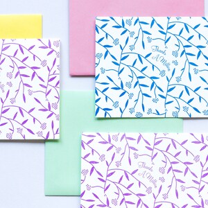 Juego de 6 tarjetas de agradecimiento - Tarjetas de agradecimiento para bodas - Tarjetas de agradecimiento tipográficas - Tarjetas tipográficas - Tarjetas de agradecimiento para baby shower - Sherry