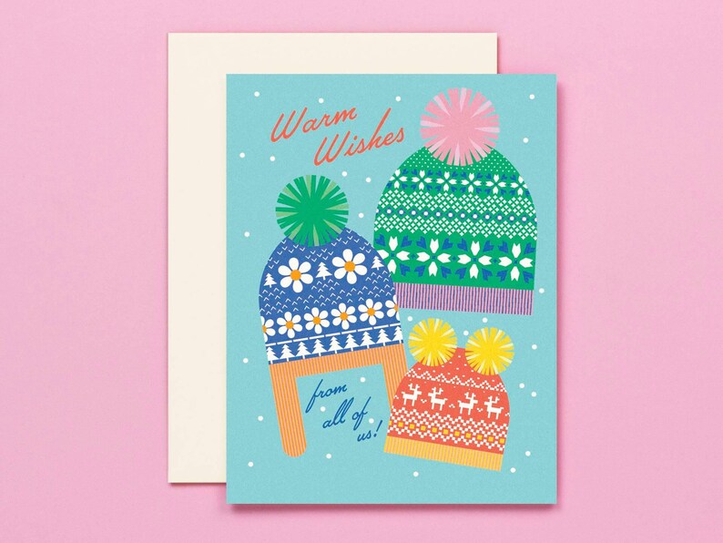 Carte de vœux pour les fêtes de fin d'année ou lot de 8 cartes de vœux chaleureuses • par @mydarlin_bk image 1