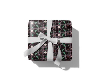 Space Time Warped Checks Gift Wrap