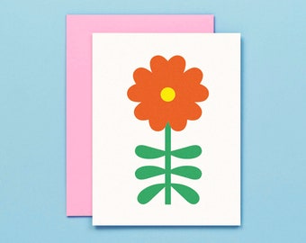 Flower Friend No. 1, Potentilla Botanical Blank Art Card • by @mydarlin_bk