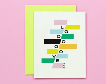 Love Steps • Abstract Shapes Love, Wedding, Valentine's Day or Anniversary Card • by @mydarlin_bk