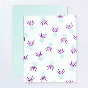 Pineapple Print Blank Letterpress Cards Baby Shower Thank You Cards Bridal Shower Thank You Cards Blank Cards image 1