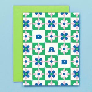 Cartão de pai com azulejos para o pai • Cartão de dia dos pais com padrão de azulejos espanhóis florais, aniversário do pai, cartão de agradecimento ao pai • por @mydarlin_bk