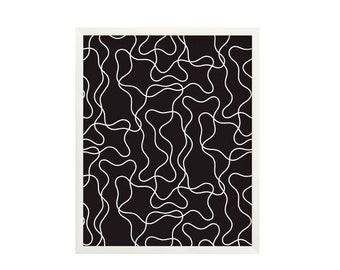 Magic Squiggle, Black Giclée Art Print