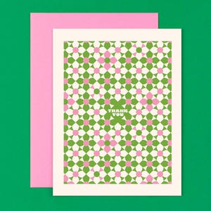 Danke im Fleur • Geometric Floral Danke Karte oder Kartenset