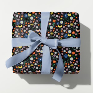 Chanson de Fleurs Floral Gift Wrap • Birthday Wrapping, Baby Shower Wrapping Paper, Botanical Wildflower Wrapping Paper • by @mydarlin_bk