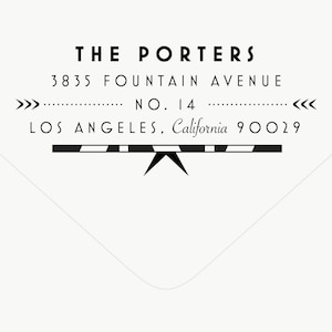 Return Address Stamp Modern - Custom Stamp - Self Inking Return Address Stamp - Wedding Stamp - Custom Rubber Stamp - Dreamy - Sloane
