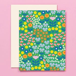 Prado de cumpleaños • Tarjeta de cumpleaños floral retro • por @mydarlin_bk