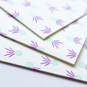 Pineapple Print Blank Letterpress Cards Baby Shower Thank You Cards Bridal Shower Thank You Cards Blank Cards image 3