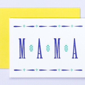 Typografische Moederdag boekdruk moederdagkaart • Verjaardagskaart moeder • Decoratie babyshower • Houtsoortcollectie • door @mydarlin_bk