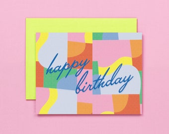 Static Birthday • Abstract Pattern Birthday Card • by @mydarlin_bk