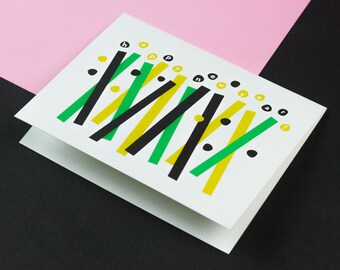 Confetti New Year • Abstract Confetti Happy New Year Card or New Year's Card Set of 8 • by @mydarlin_bk